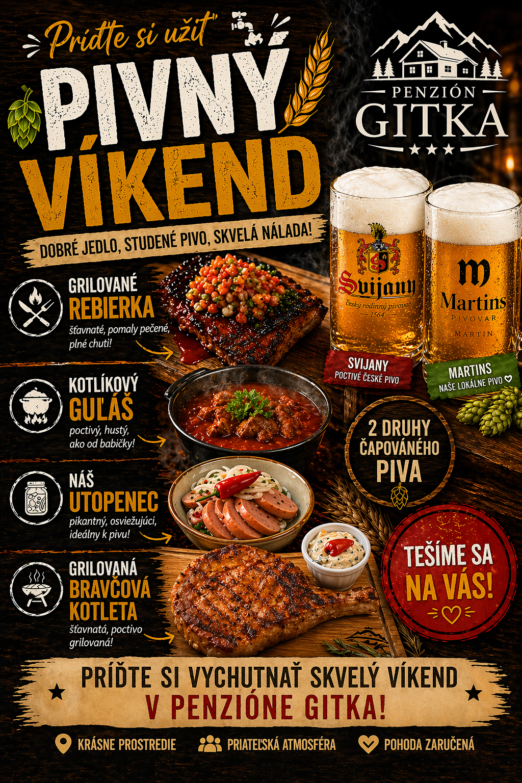 Pivný víkend v Penzióne Gitka