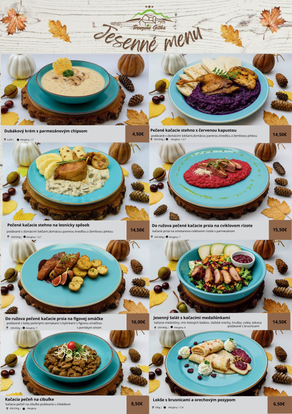 Jesenné menu 2025