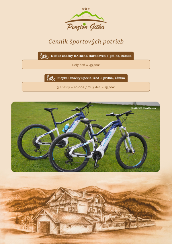 Elektrobicykle požičovňa Martin